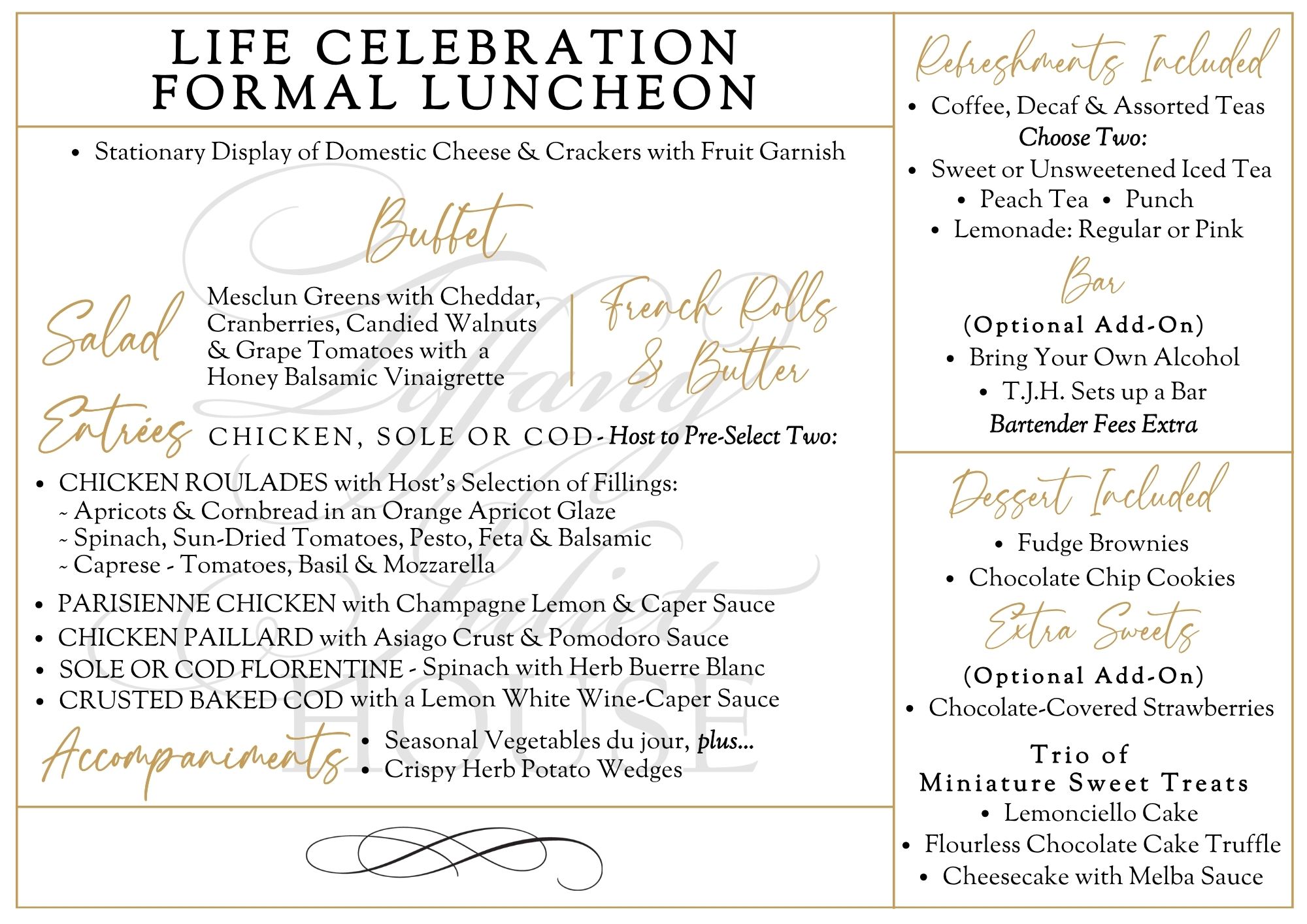 Life Celebration Formal Luncheon