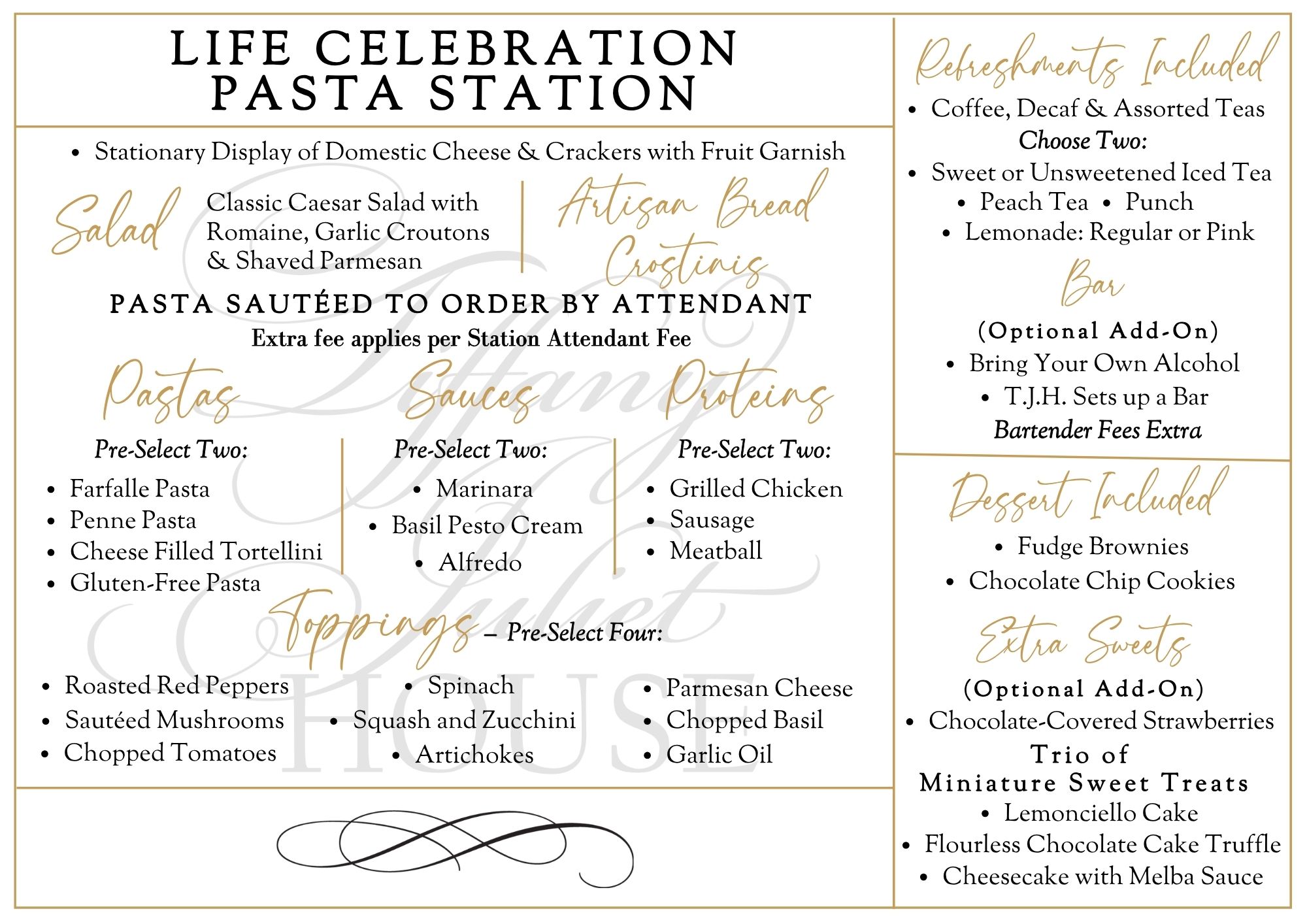 Life Celebration Pasta Station Web Version